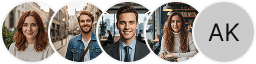Multiple investor profile avatars on Nova Equium trading review block